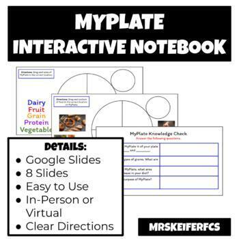 Preview of MyPlate Interactive Notebook | Nutrition and Health
