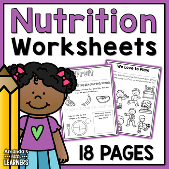Preview of Nutrition No Prep Worksheets - MyPlate