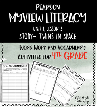 Preview of MyView: 1.3 Twins in Space Supplemental Activities- 4th Grade
