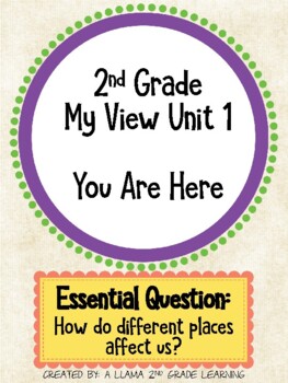 Preview of MyView 2nd Grade Unit 1 Overview
