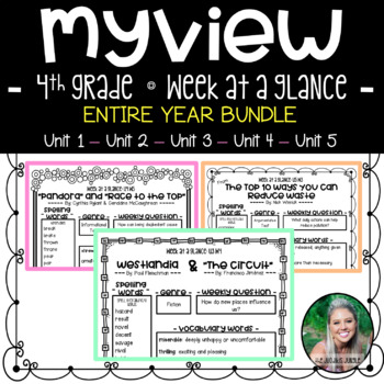 Preview of MyView 4th Grade - ENTIRE YEAR BUNDLE