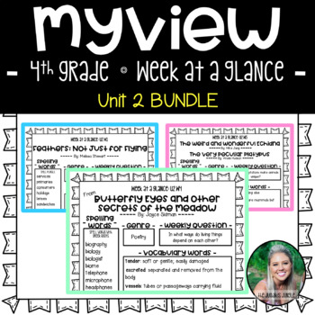Preview of MyView 4th Grade - Unit 2 BUNDLE