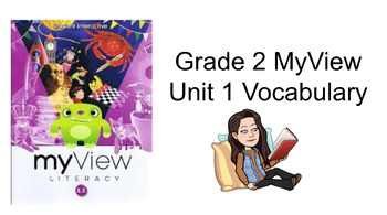 Preview of MyView Grade 2 Unit 1 Vocabulary Slides