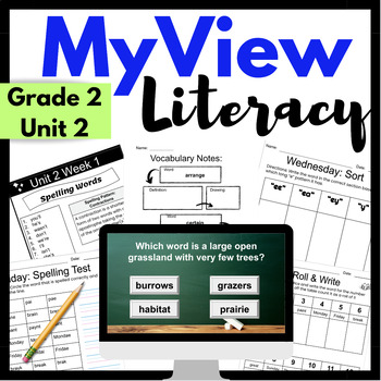 Preview of MyView Literacy 2nd Grade Unit 2 Bundle Spelling & Vocabulary Special Education