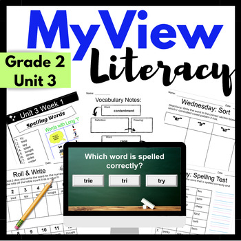 Preview of MyView Literacy 2nd Grade Unit 3 Bundle Spelling & Vocabulary Special Education