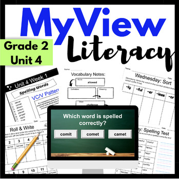 Preview of MyView Literacy 2nd Grade Unit 4 Bundle Spelling & Vocabulary Special Education