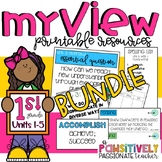 MyView Savaas 1st Grade UNITS 1-5 BUNDLE Posters, Vocab, S