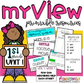 MyView Savaas 1st Grade Unit 1 Posters, Vocabulary, Spelli