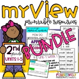 MyView Savaas 2nd Grade UNITS 1-5 BUNDLE Posters, Vocab, S