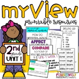 MyView Savaas 2nd Grade Unit 1 Posters, Vocab, Spelling & 