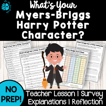 Preview of Myers-Briggs Harry Potter Personality Test| Get to Know You Quiz |Back to School