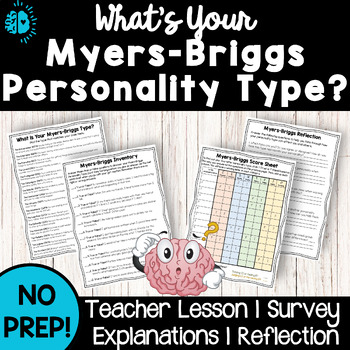 Preview of Myers-Briggs Personality MBTI Inventory | Get to Know You Quiz |Back to School