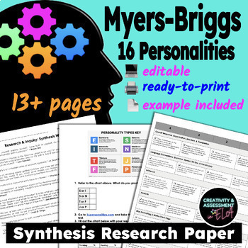 Preview of Myers-Briggs Personality Type & Career | High School Research Paper Writing Unit