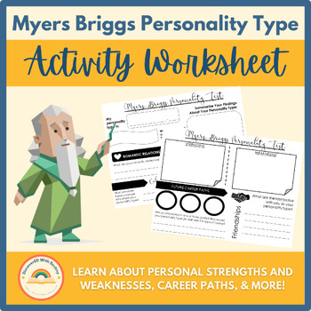 Preview of Myers Briggs Personality Type Indicator (MBTI) Activity Worksheet