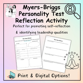 Preview of Myers-Briggs Personality Type Reflection Activity