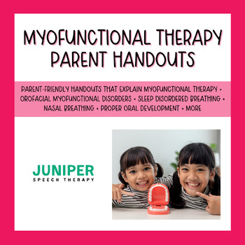 Preview of Myofunctional Therapy Parent Handouts OMT