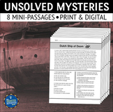 Unsolved Mysteries Reading Comprehension Passages Set 1