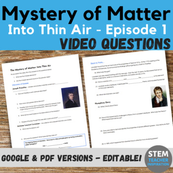 Pbs The Mystery Of Matter Search For The Elements Into Thin Air Video Worksheet