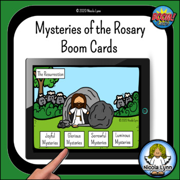 Preview of Mysteries of the Rosary Boom Cards for Distance Learning