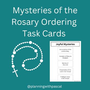Preview of Mysteries of the Rosary Task Cards