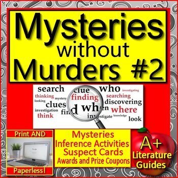 Preview of Mysteries without Murders #2 Reading Mystery Printable and Google Ready
