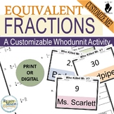 FREEBIE Equivalent Fractions Mystery Game Activity Workshe