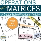 FREEBIE Matrix Operations: Add & Subtract Matrices Mystery