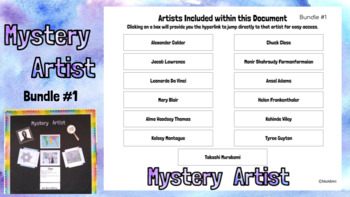 Preview of Mystery Artist Bulletin Board - Bundle #1 - 13 Mystery Artists - Print & Display