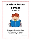 Mystery Author Contest Week Three