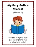 Mystery Author Contest Week Two