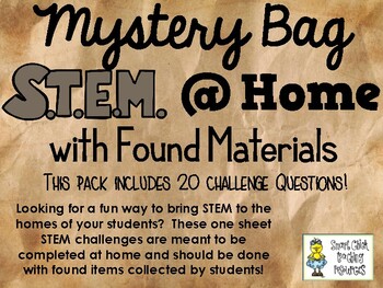 Mystery Bag STEM Design Challenge with Free Printable Challenge Cards -  Buggy and Buddy