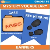 Mystery Vocabulary - Genre Study Banners and List
