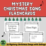 Mystery Christmas Song Solfege Flashcard Game- great for c