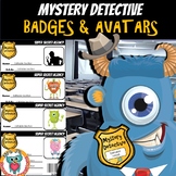 Reading Mystery and Math Mystery Detective Badges & Fun Mo