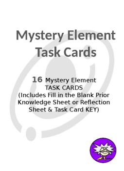 Preview of Mystery Element Task Cards (Periodic Table Review)