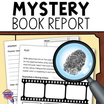 Preview of Mystery Genre Book Report "Case File"  Project, Rubric, Student Pages+