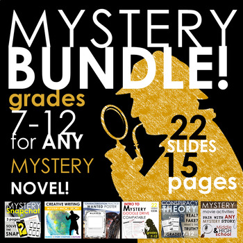 Preview of MYSTERY BUNDLE - Exciting Mystery Activities for Teens, Grades 6-12