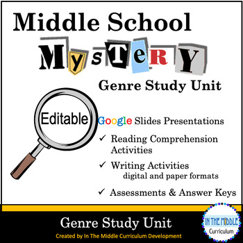 Preview of Mystery Genre Study Unit