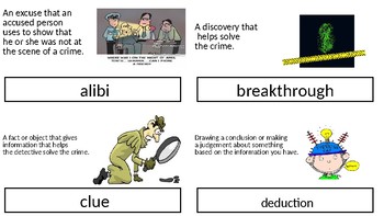 Preview of Mystery Genre Vocabulary Words PPT -Bilingual Spanish and English