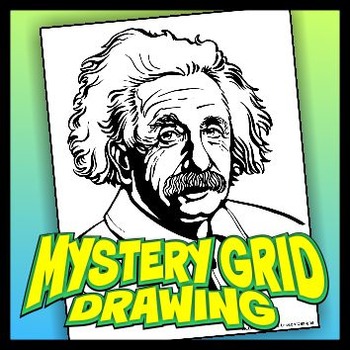 Preview of Mystery Grid Drawing - Albert Einstein