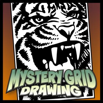 Mystery Grid Drawing - Tiger by Outside the Lines Lesson Designs