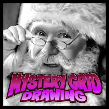 Preview of Mystery Grid Drawing - Shaded Santa Claus Art Project