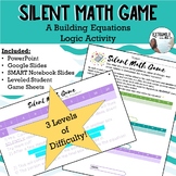 Mystery Linear Equation Game "Silent Math Game" #backtoschool 