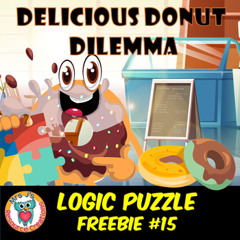Preview of Mystery Logic Puzzle Brain Teaser Worksheet Activity Free #15 - Donut Dilemma