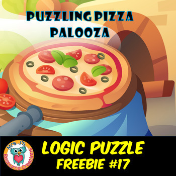 Preview of Mystery Logic Puzzle Brain Teaser Worksheet Activity Free #17 Puzzling Pizzas