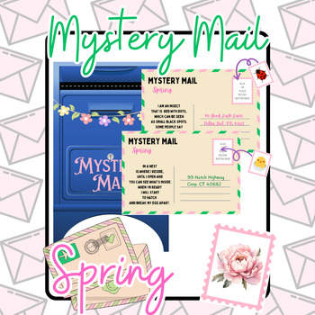 Preview of Mystery Mail - An early inferencing riddle activity - Spring Edition!