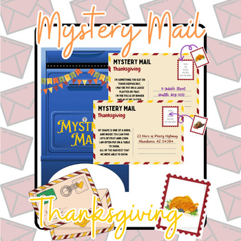 Preview of Mystery Mail - An inferencing riddle activity - Thanksgiving Edition