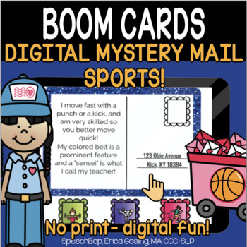Preview of Mystery Mail -  Sports! - An early inferencing activity - DIGITAL BOOM CARDS!
