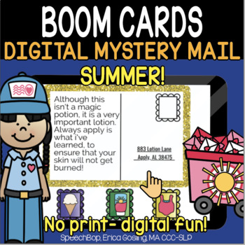 Preview of Mystery Mail -  Summer! - An early inferencing activity - DIGITAL BOOM CARDS!