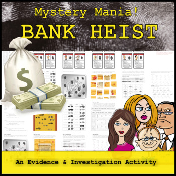 Preview of Mystery Mania - Bank Heist (Evidence and Investigation Review Game)
